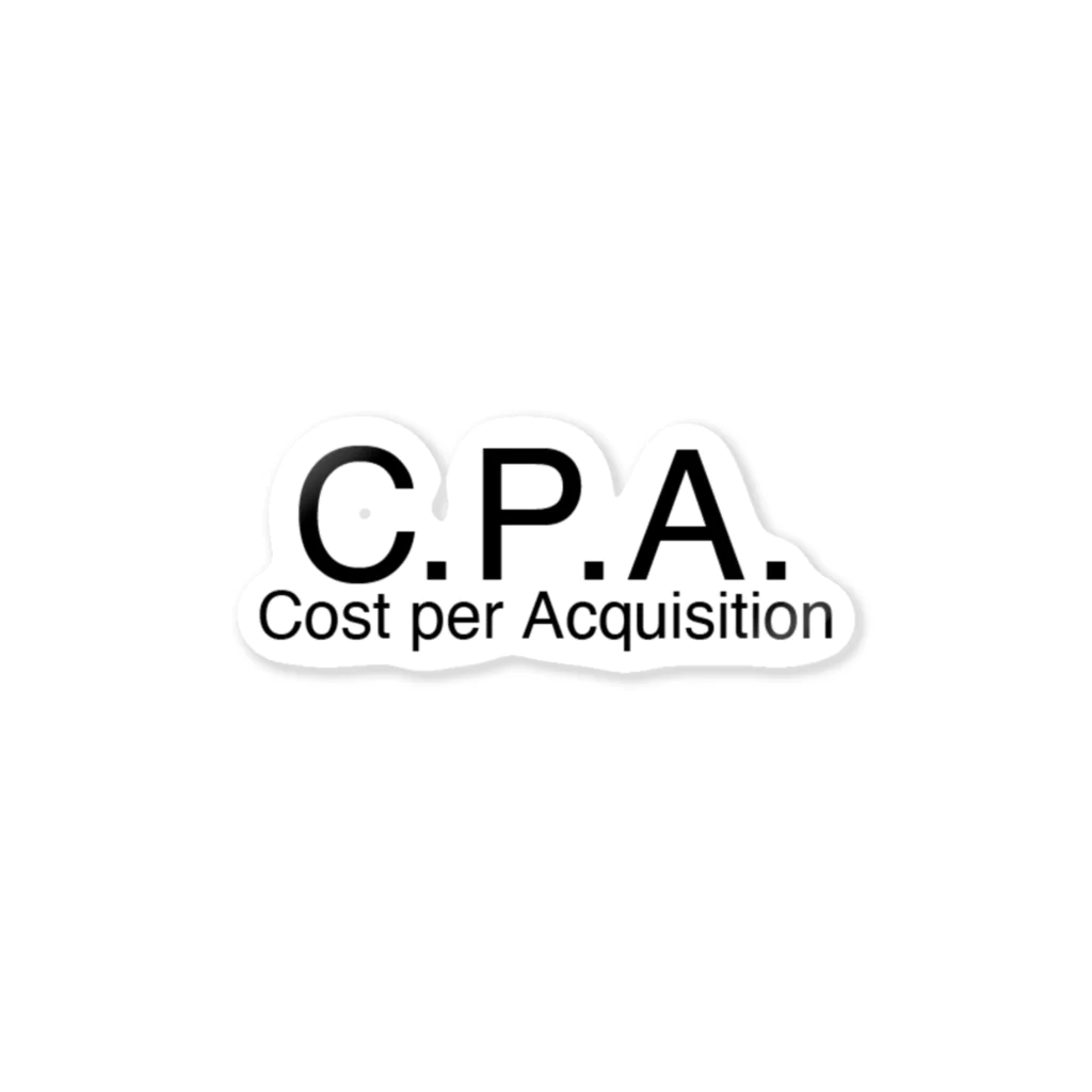 IT Library StoreのC.P.A Cost per Acquisition White ステッカー