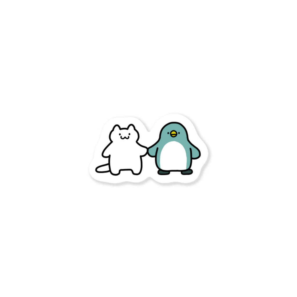 ちょこぺんの小さいネコとペンギンさん Sticker