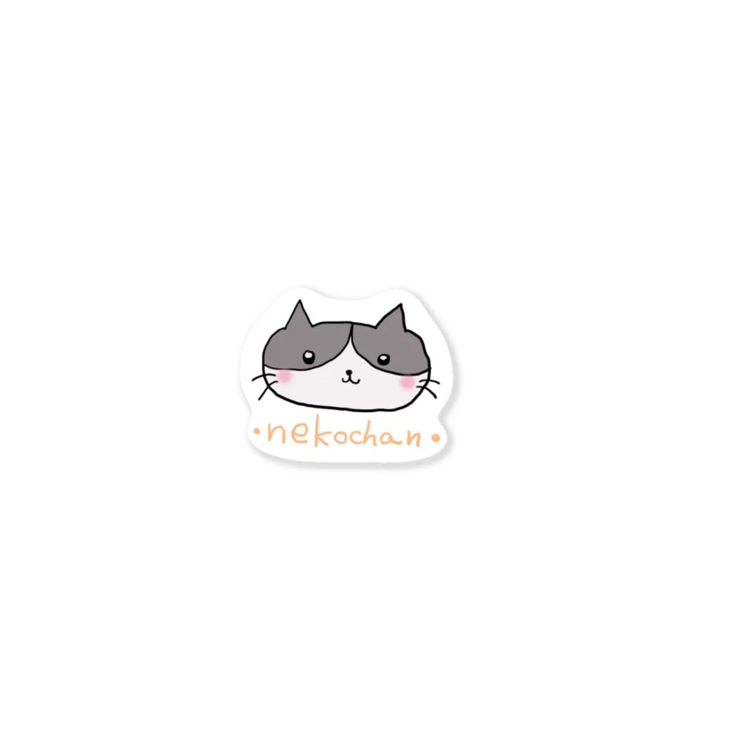 JUNKO-0121のハチワレねこちゃんイラストグッズ Sticker