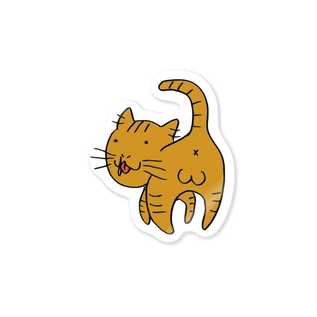 竜巻屋のだらずねこ２・カラー Sticker