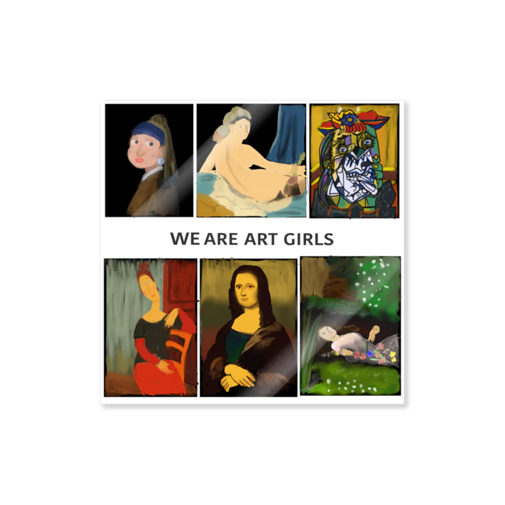 muchimuchi-coのWE ARE ART GIRLS ステッカー