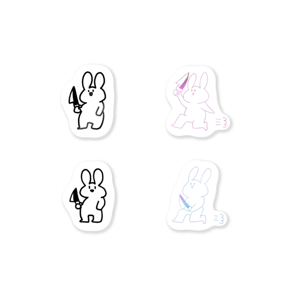 PANの殺意溢れうさたん Sticker