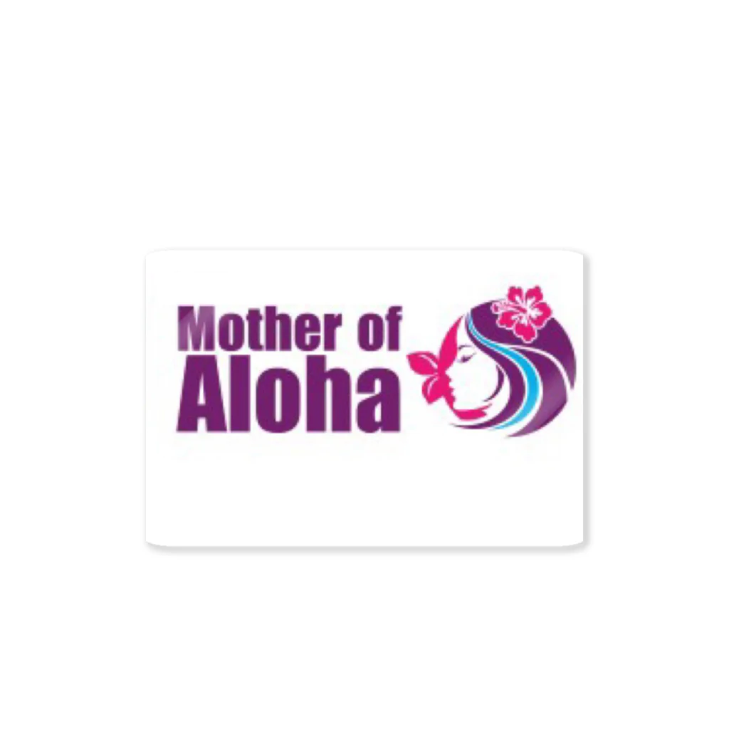 Mother of AlohaのMother of Aloha wahine pink ステッカー