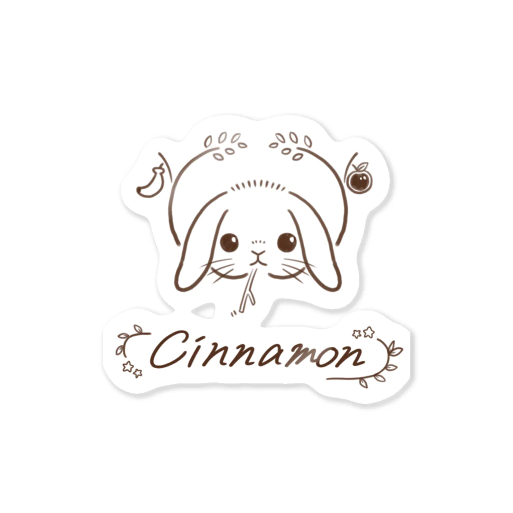 Atelier Cinnamon Walnutのもんちゃんロゴ Sticker