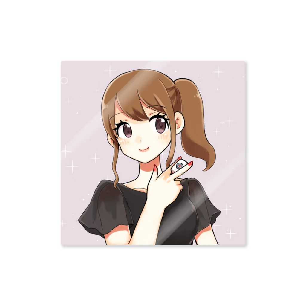 長井 夏の麻雀ガール Sticker