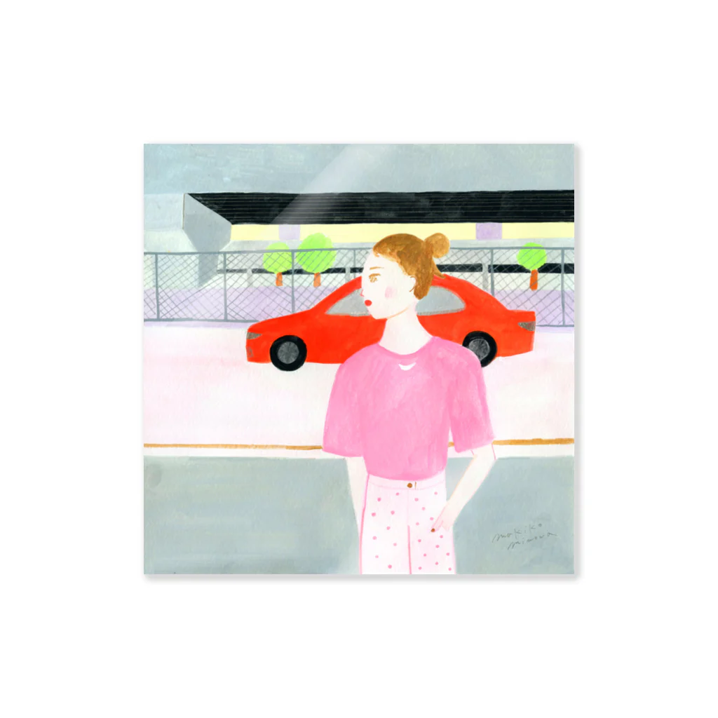 makiko minowaのSummer Girl Sticker