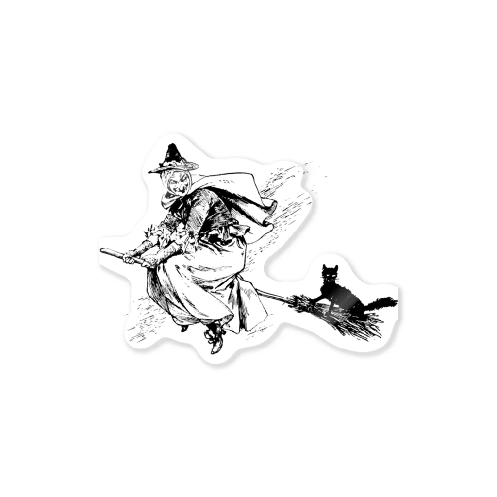 Darkness and individualityのWitch and Black cat Sticker