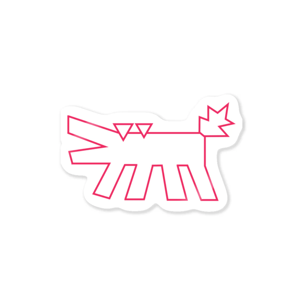 ぺちぺち工房 Pechi Pechi Atelierのキースヘリング風 うちの犬 Sticker