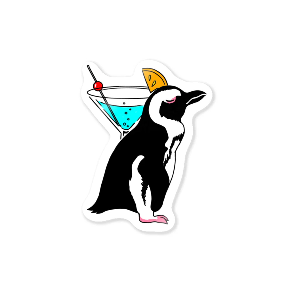 スタジオ ペンギン のペンギンとカクテル ステッカー