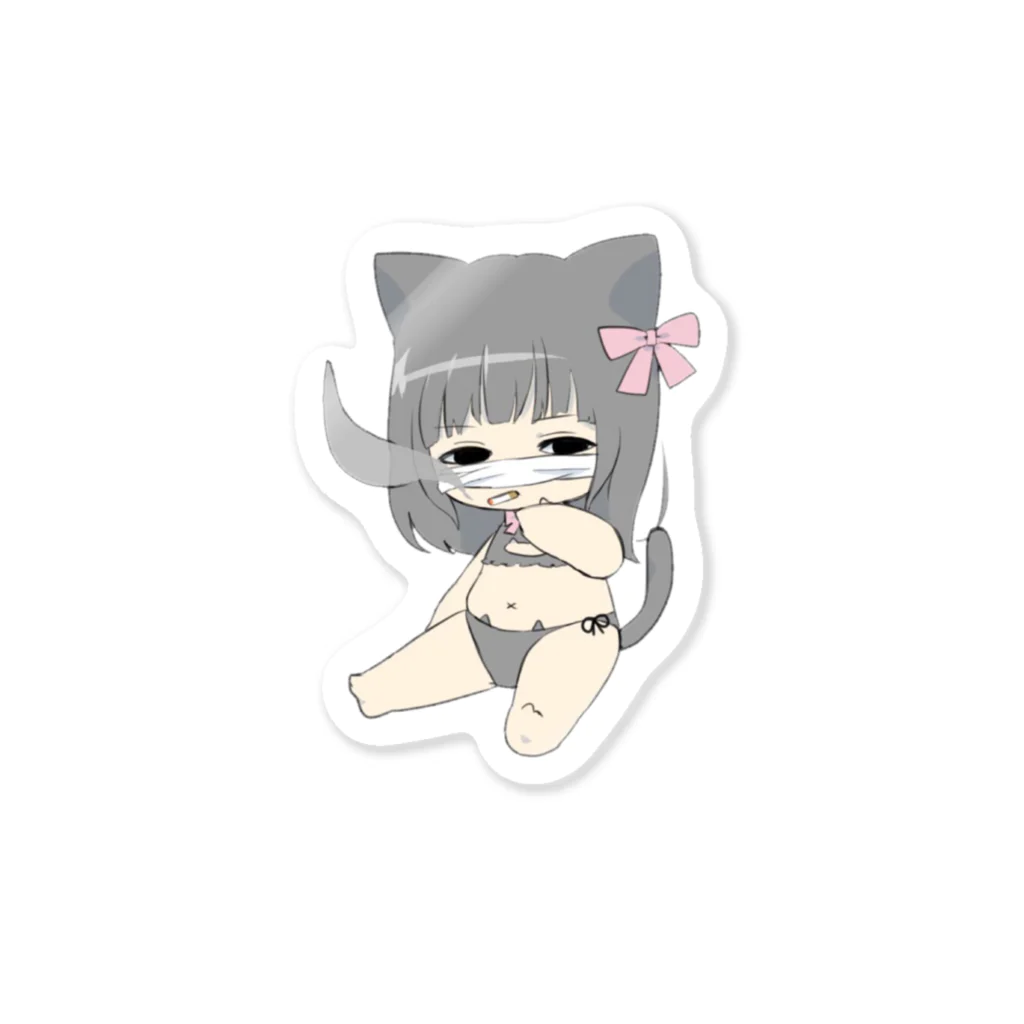 オワコン加瀬の萌え二頭身加瀬にゃん Sticker