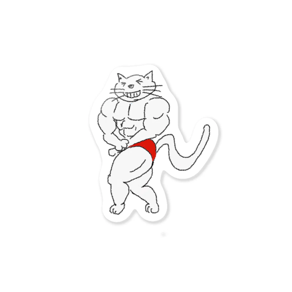 地域猫　那珂川 ねこ ネットワークの猫ニャッチョ💪(KAZU) Sticker