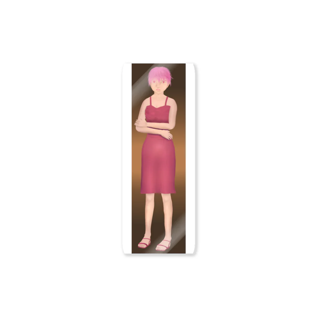 まっちゃん屋のピンク色の女の子 Sticker