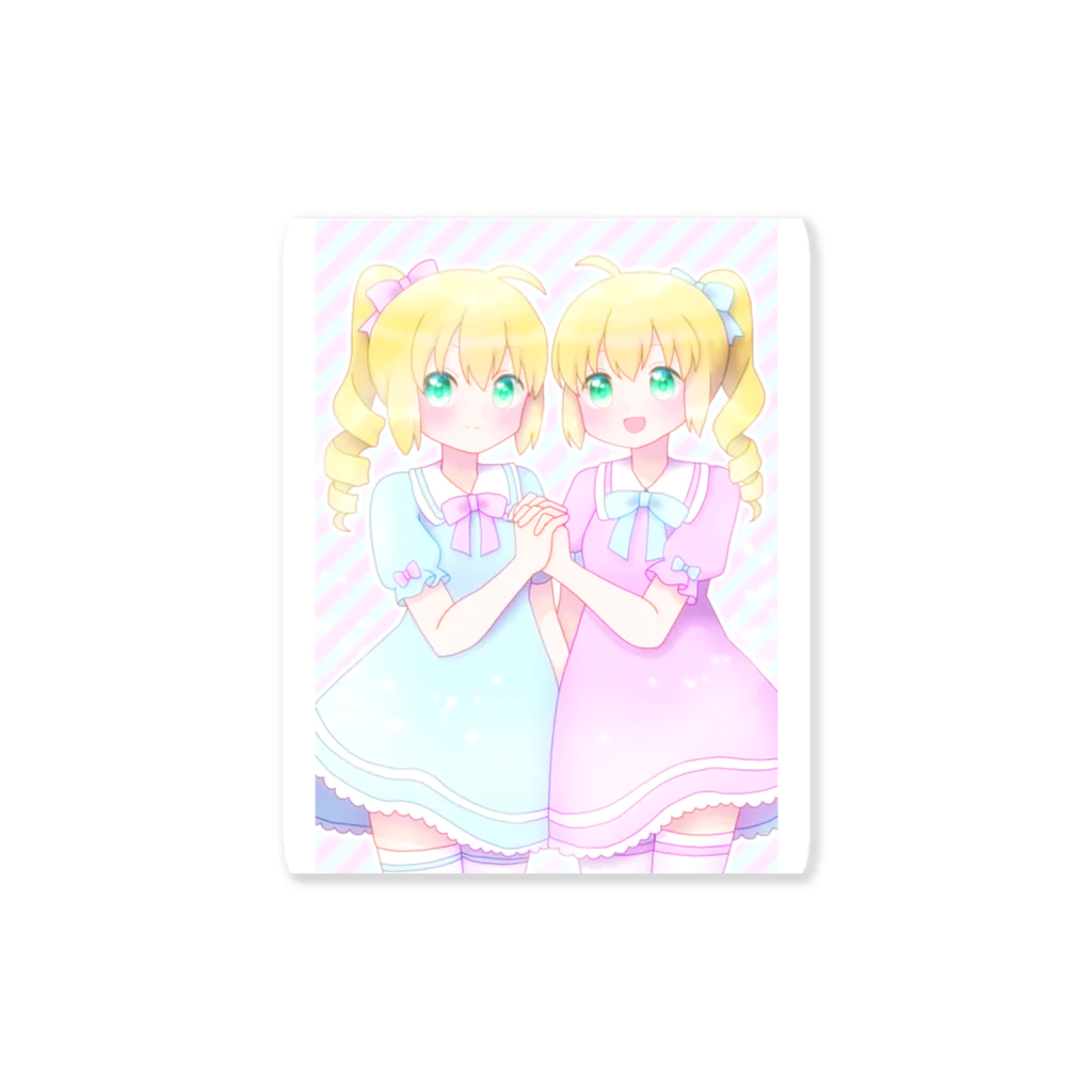 かわいいもののおみせ　いそぎんちゃくの双子ちゃん Sticker