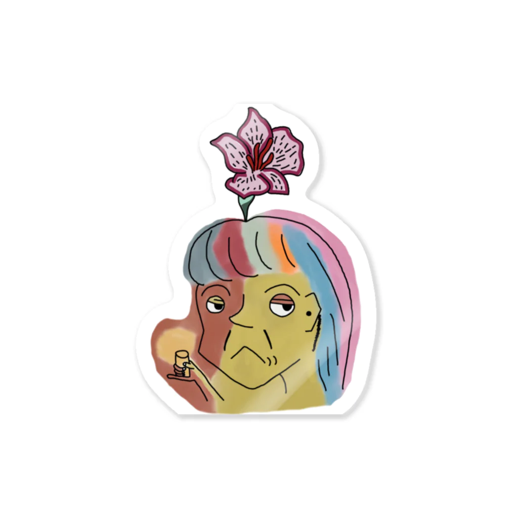 リズムパレットのオリジナルキャラクター酒乱素娘（シュラスコ） Sticker