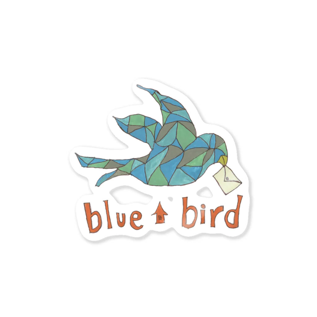 モコモコミュージアムのblue bird Sticker