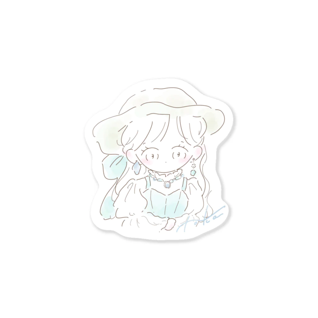 トーカのさわやかぼうしの女の子 Sticker