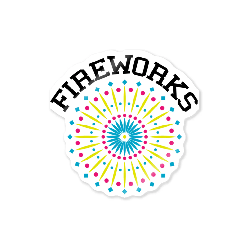 DRIPPEDのFIREWORKS-花火- 黒ロゴ Sticker