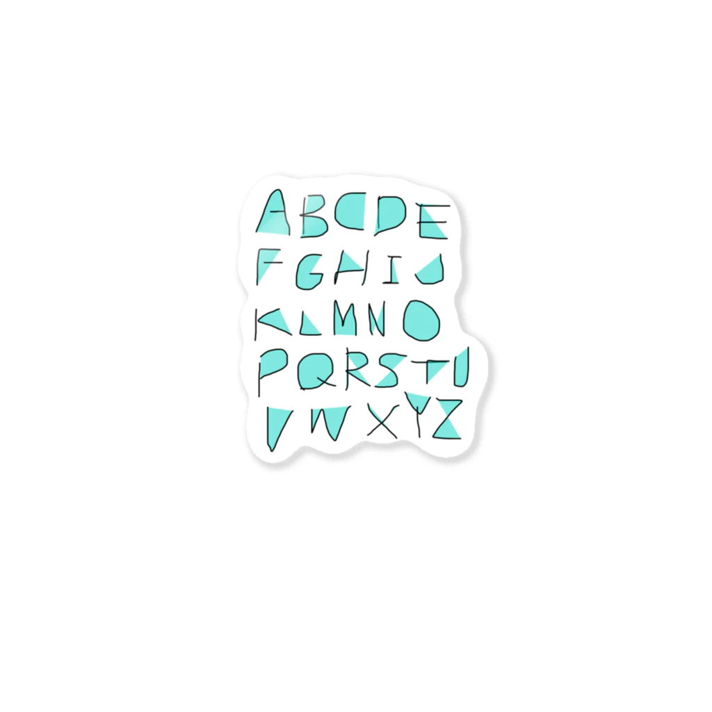 knot the peopleのalphabet_mint Sticker