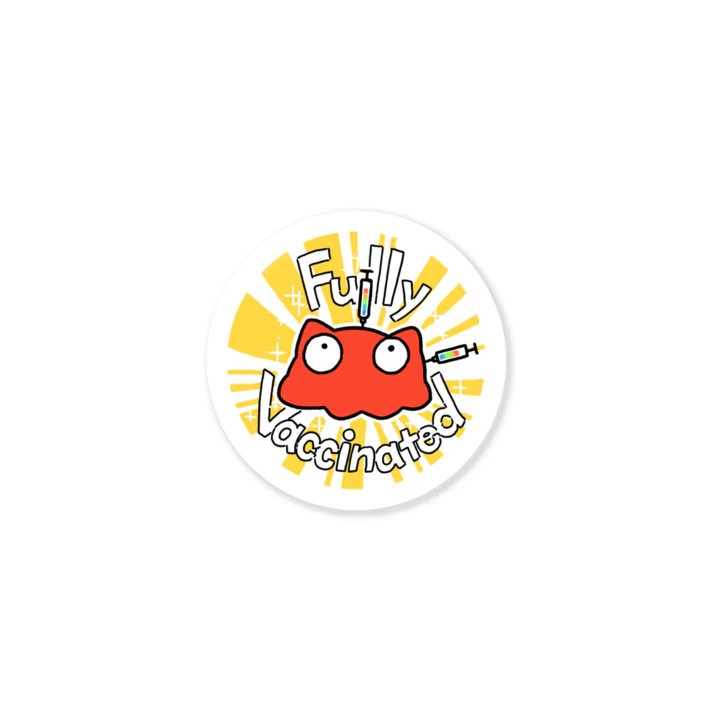 ねずみのすきまのFully Vaccinatedめんだこ Sticker