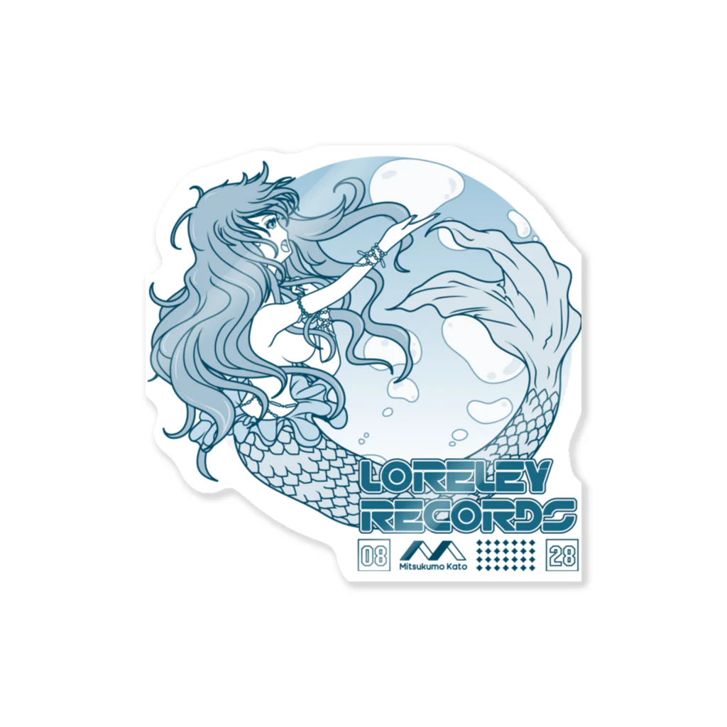 加藤 光雲のLoreley records ステッカー