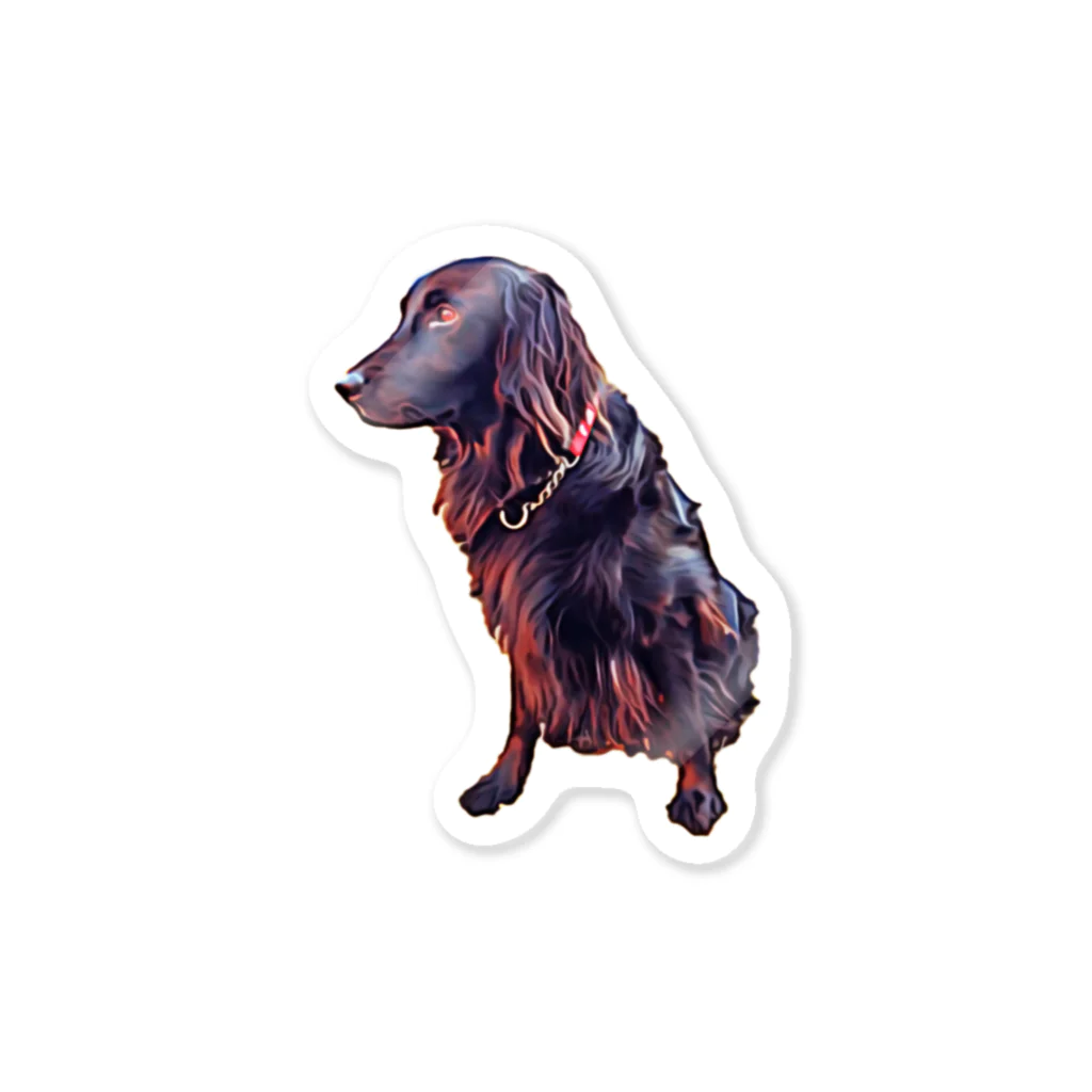 flatcoatedretrieverのflatcoated retriever ステッカー