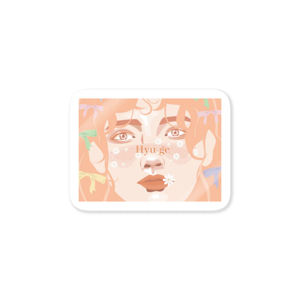 hyu-ge（イラスト）のhyu-ge Sticker