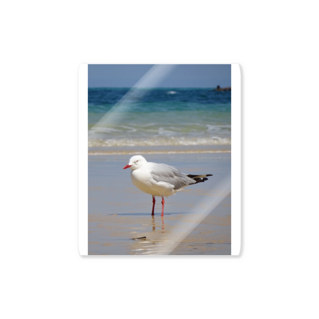 杜の魚の海、鳥、夏 Sticker