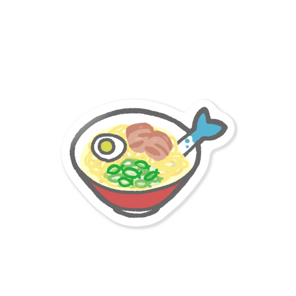 果樹れもね🍋ｲﾗｽﾄﾚｰﾀｰのおさかなラーメン ステッカー