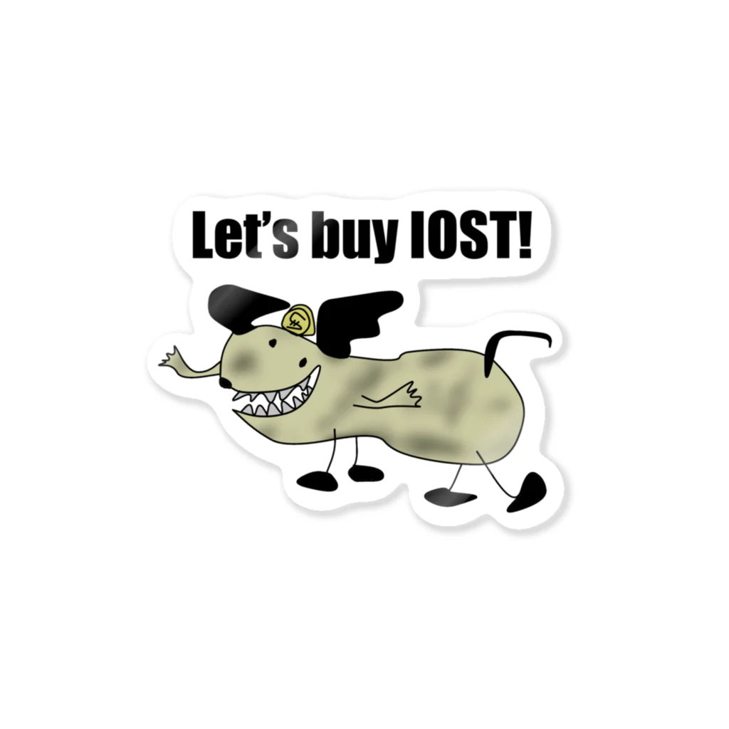 じゃぱのお店のLet's buy IOST! ステッカー