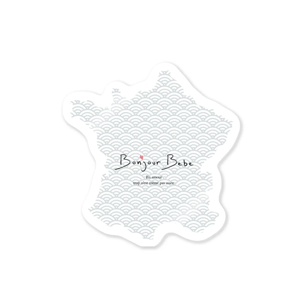 Bonjour BebeのCarte de la paix 「Bonjour Bebe」 ステッカー