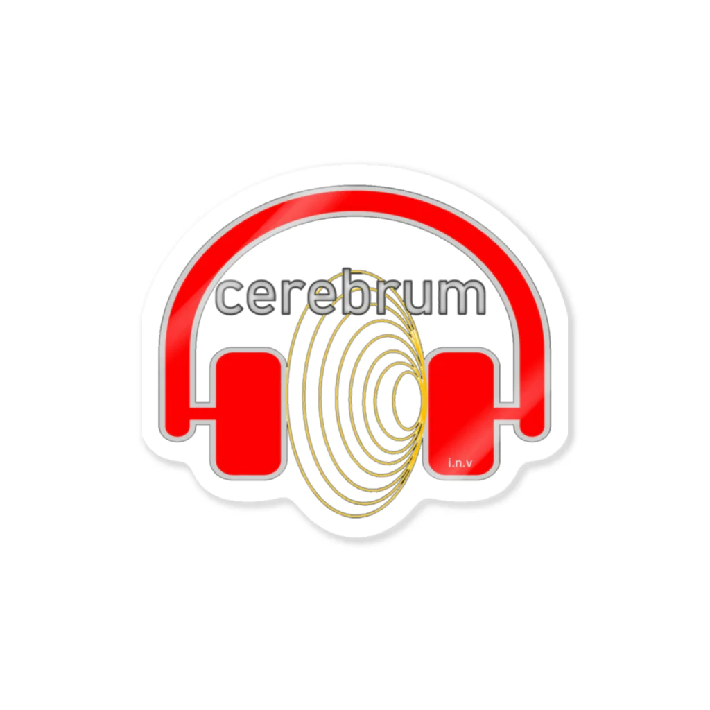 innovationのcerebrum Redheadphone Sticker