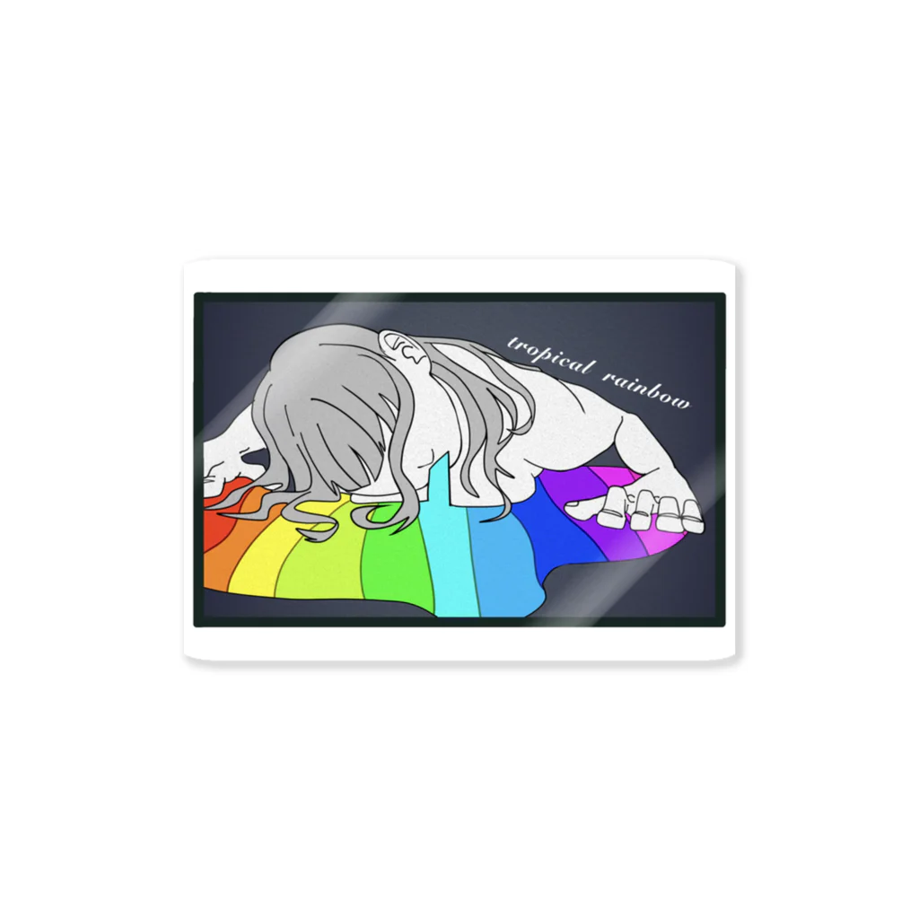 コンポタのtropical rainbow ステッカー