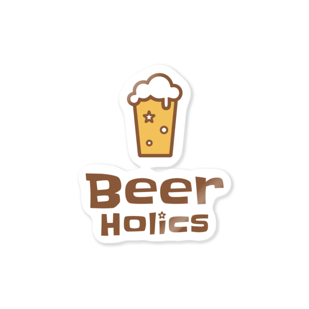 BeerHolicsのBeerHolics ロゴ大 ステッカー