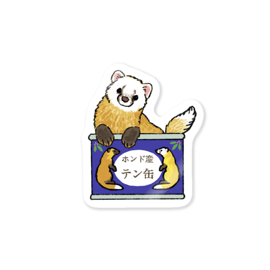 ちなきのこのホンド産　テン缶 Sticker