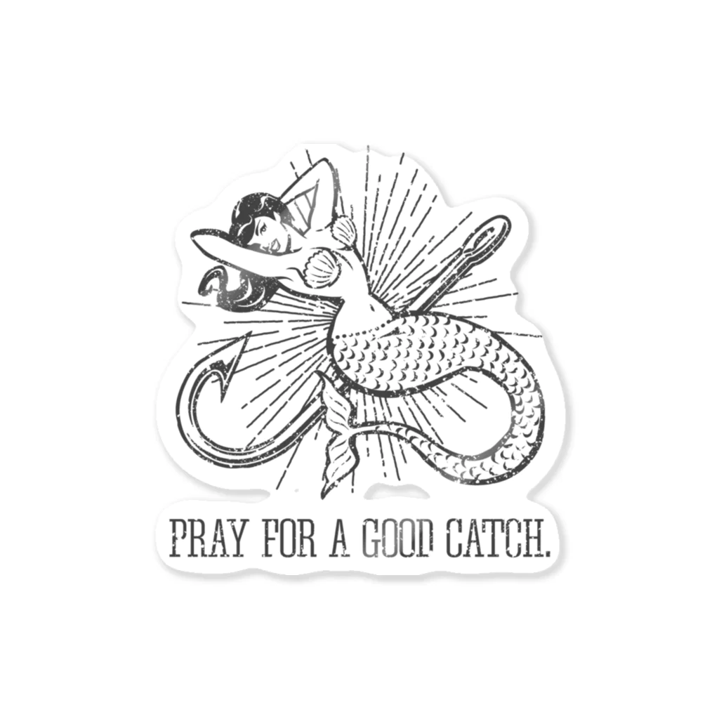 ベイトパックロッドで電車釣行の大漁祈願の釣り用Tシャツ ステッカー