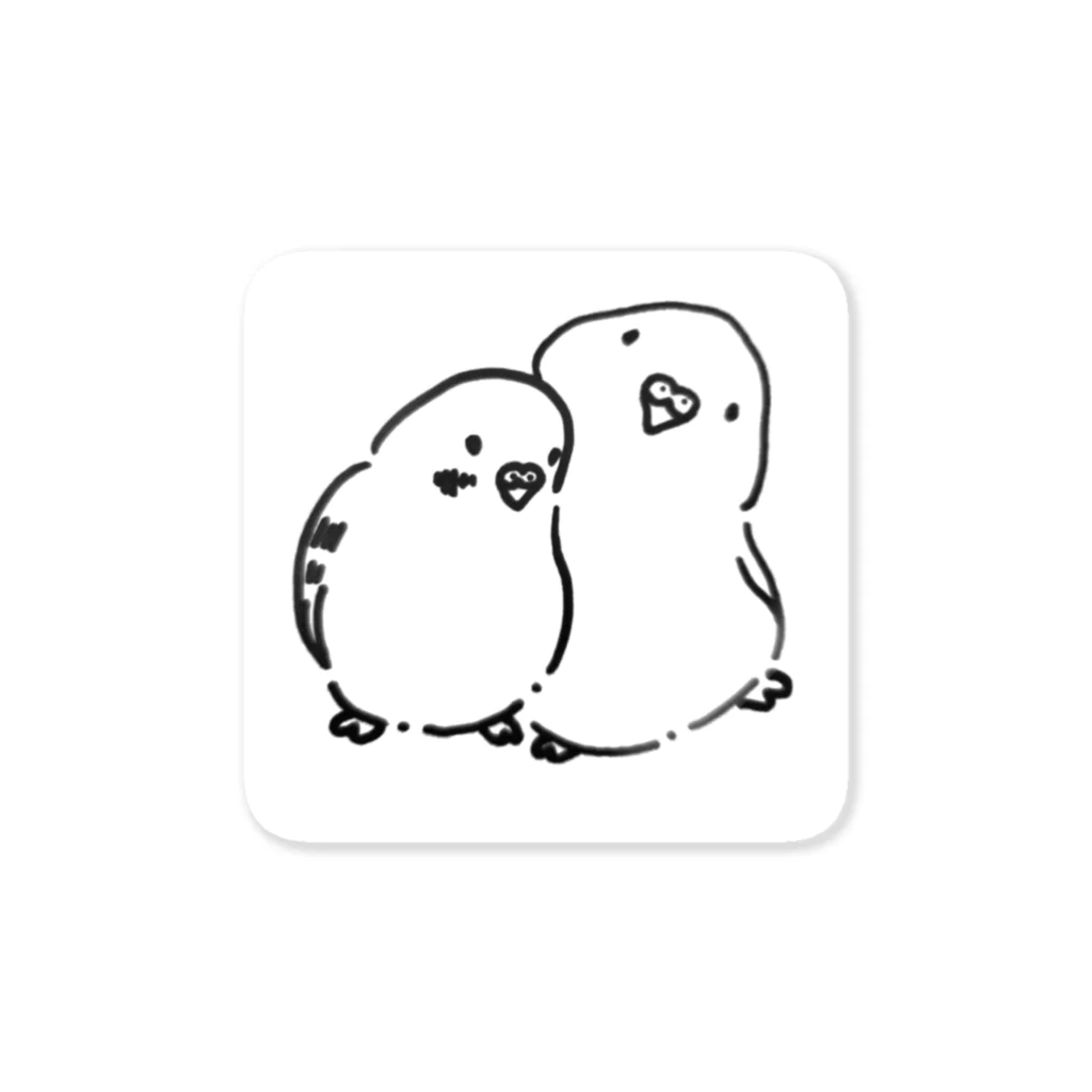 どうぶつ中毒のインコのすけとかく Sticker