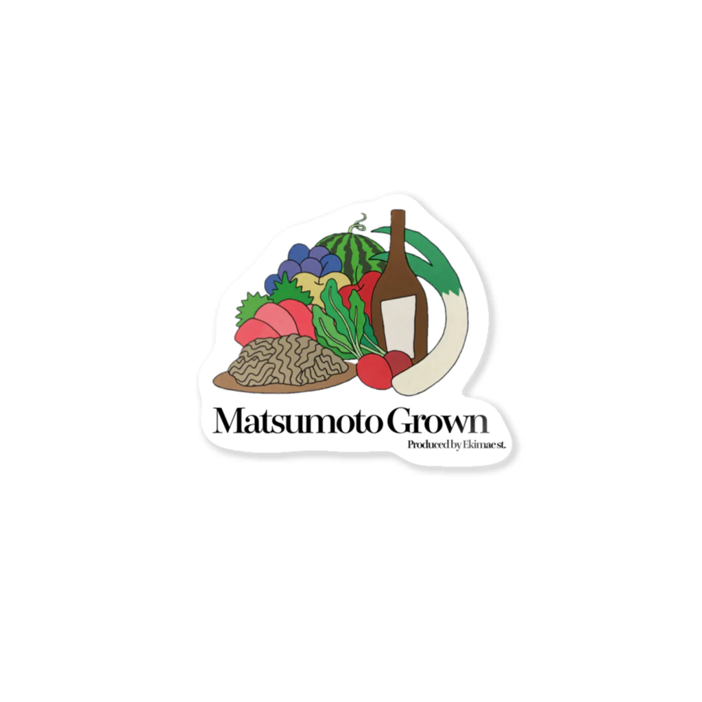 松本駅前通り商店街オンラインショップのMatsumoto Grown T-shirts ステッカー