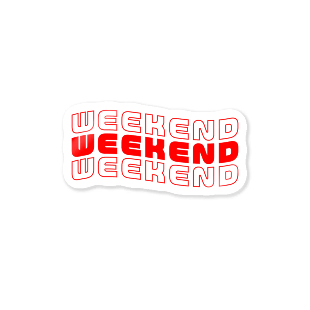 シモキタちゃんズのWEEK END ステッカー Sticker