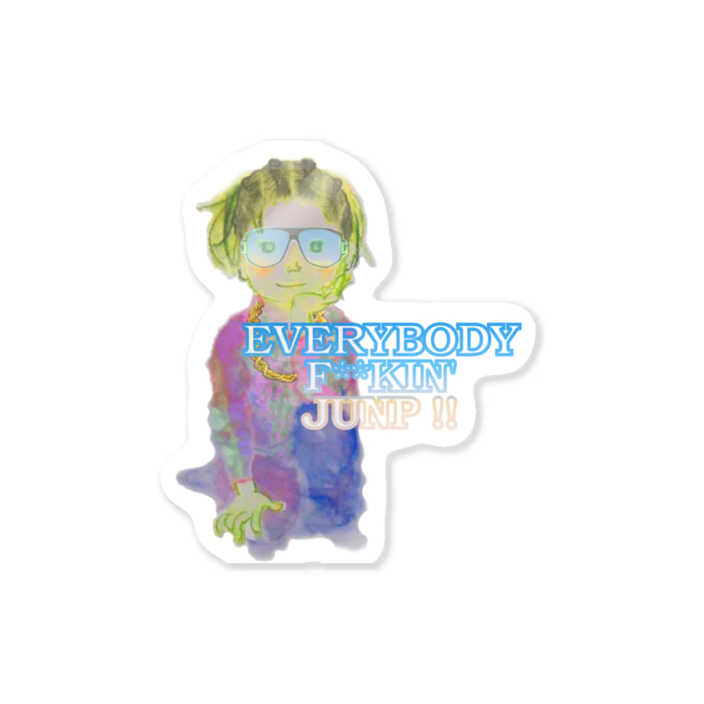 office SANGOLOWのEverybody F__king junp Sticker