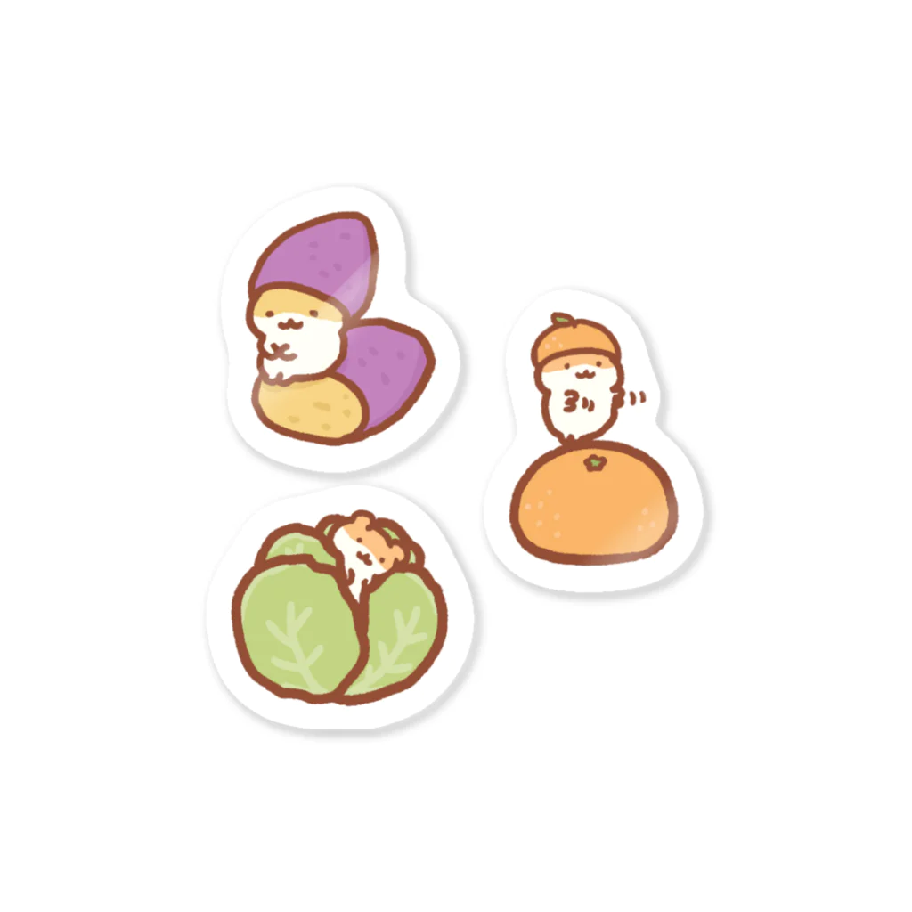 すやはむハウスの🍠🥬🍊 Sticker