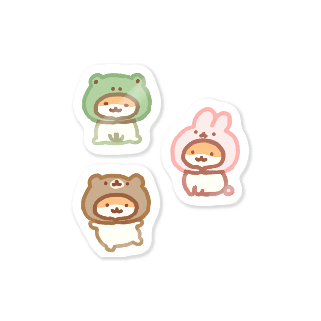 すやはむハウスの🐸🐰🐻 ステッカー