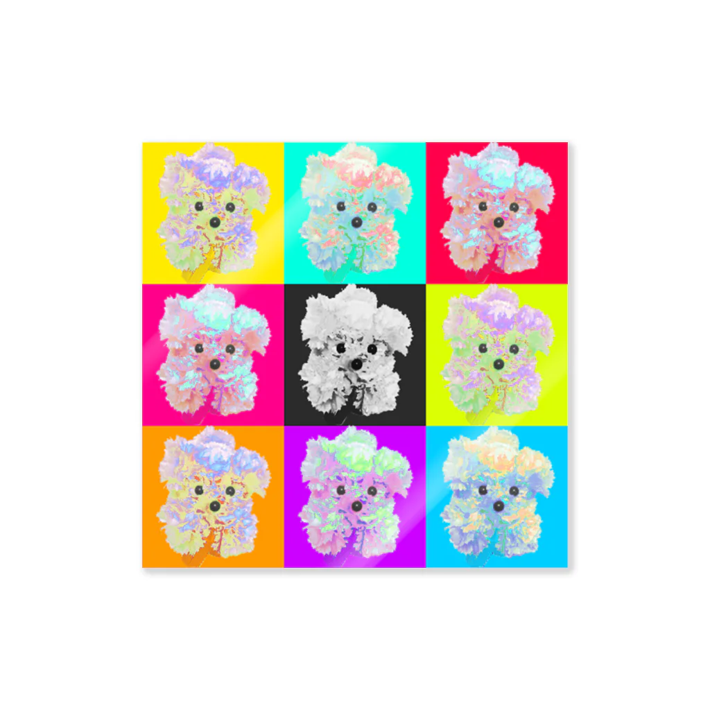 POODOLCEの9poodles ステッカー