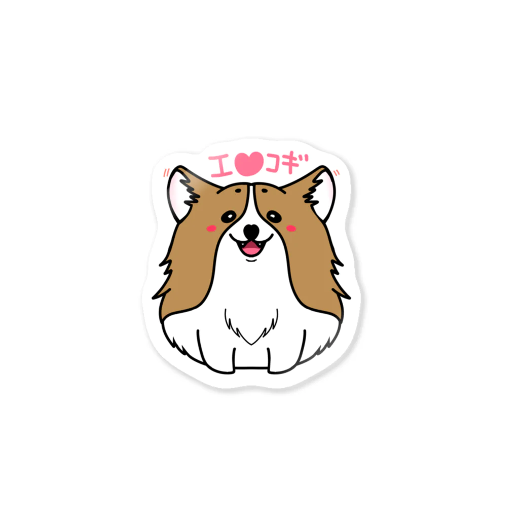 I❤CorgiのI❤コギ Sticker