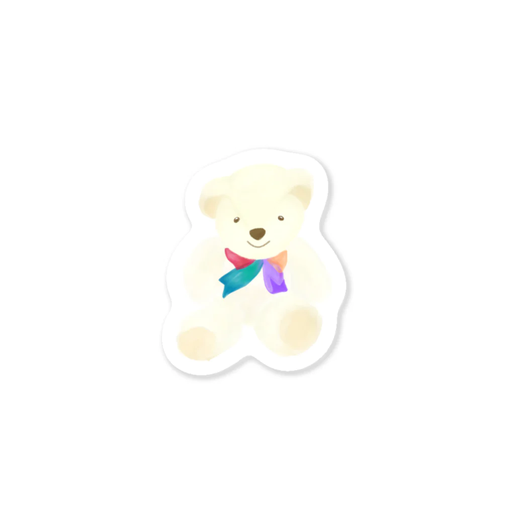 まんまるにっこりのにっこり水彩シロクマさん Sticker