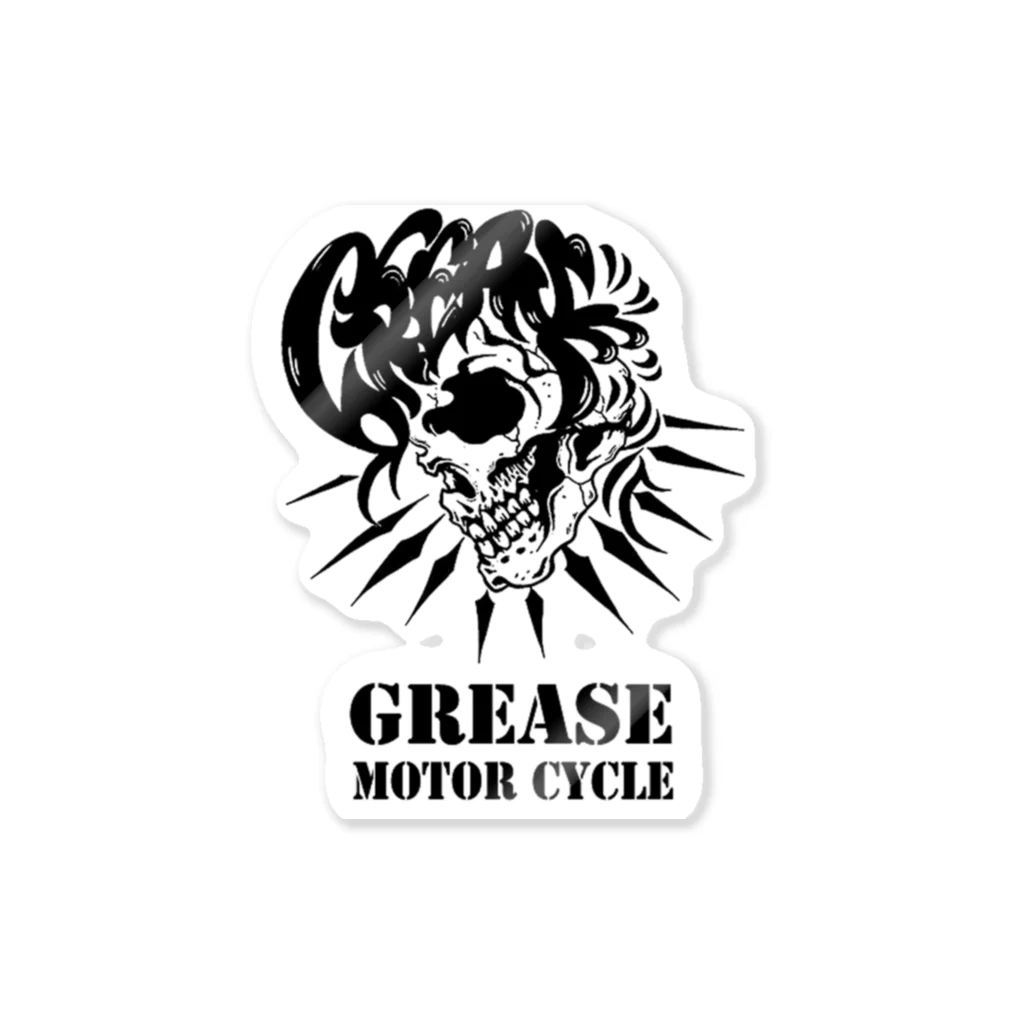 グリースモーターサイクルのグリースロゴ Sticker