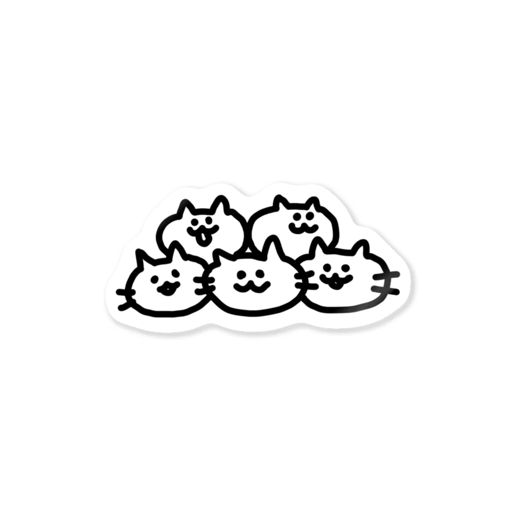 むくむにの五猫　むくむにオリジナル Sticker