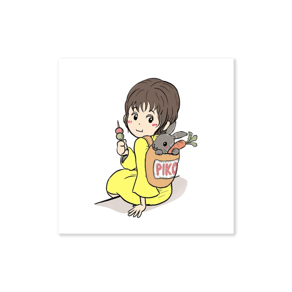 黒うさぎと飼い主のピクニック① Sticker