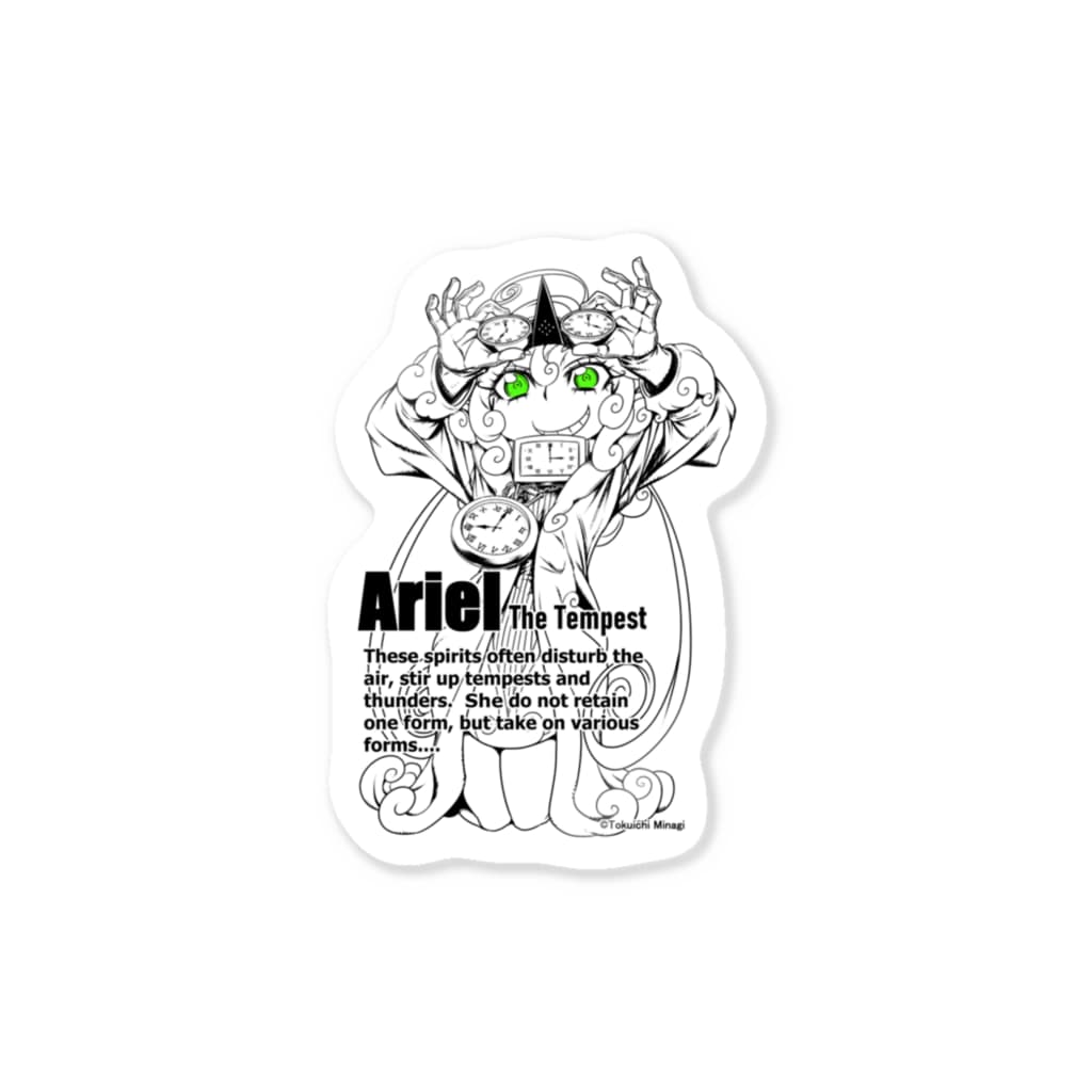 みなぎ得一の妖精：エアリエル（人間ver）A Sticker