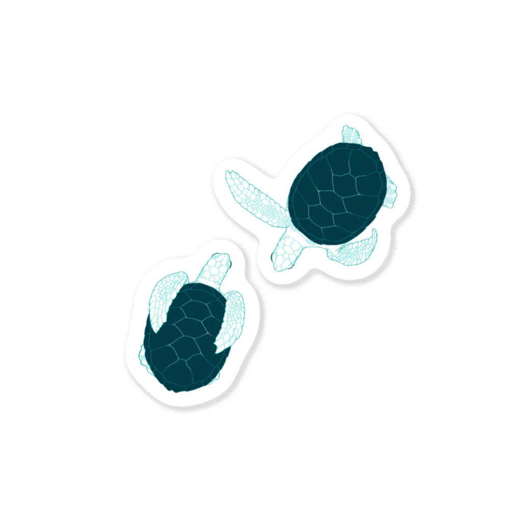 シマノカタチのおやすみウミガメ〈文字なし〉 Sticker