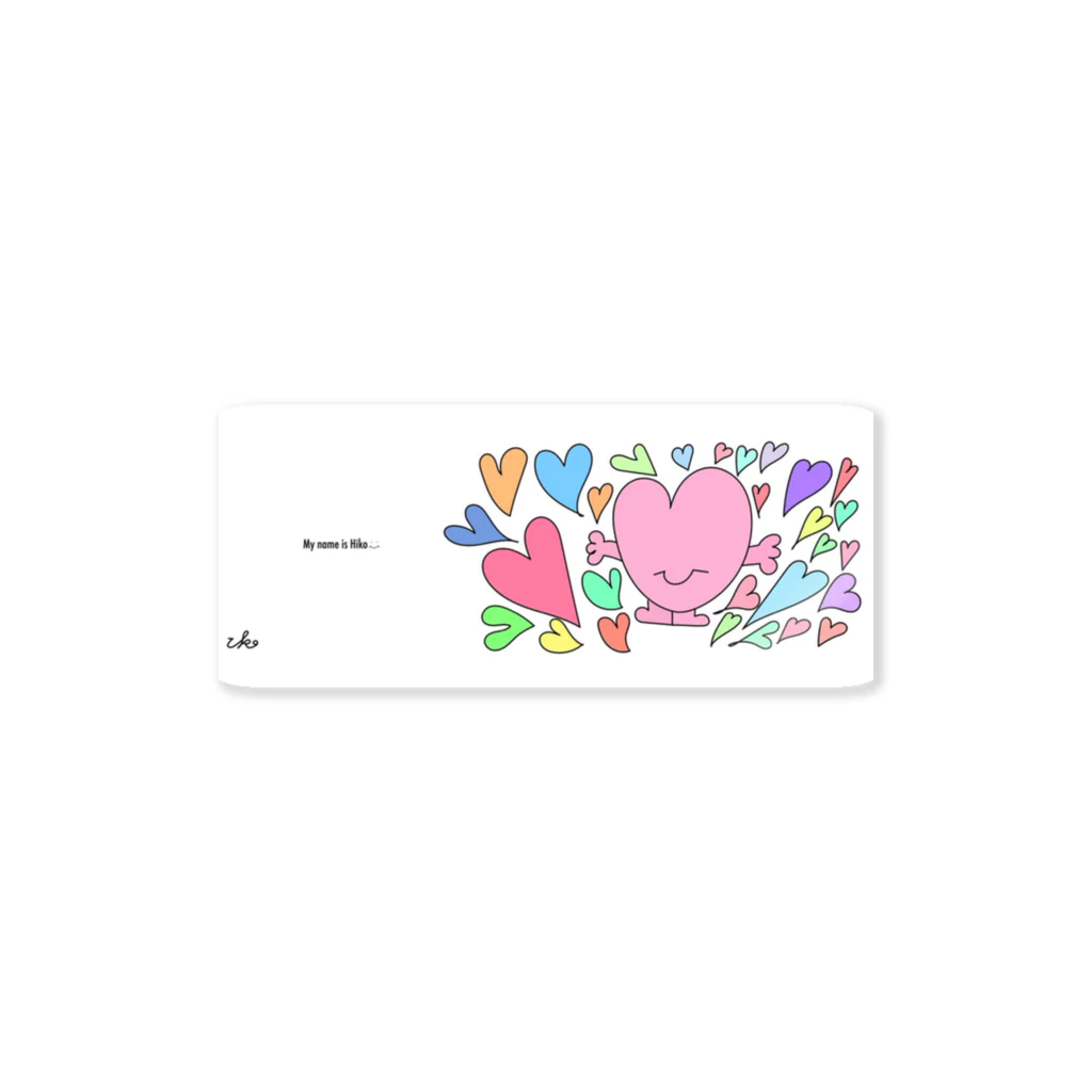 Hiko ONLINE STOREのHeartful Hiko Sticker